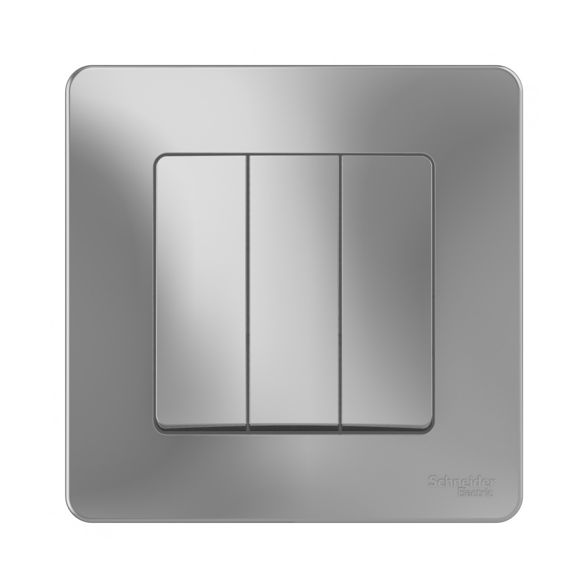 Выключатель "blanca" 3-х кл. 10а, алюминий (1/10/20) "schneider"