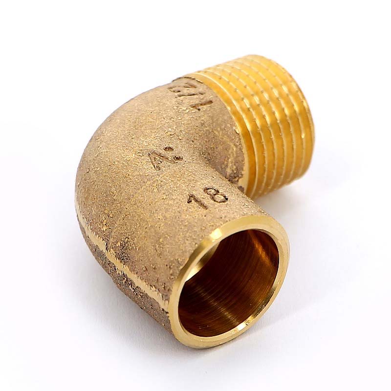 Угол 90° переходной пайка - НР 18 x 1/2" VIEGA бронза