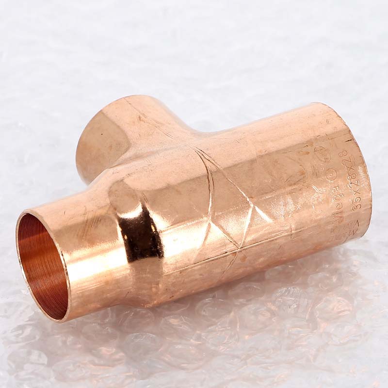 Тройник переходной под пайку 35 х 28 х 28 мм VIEGA медный