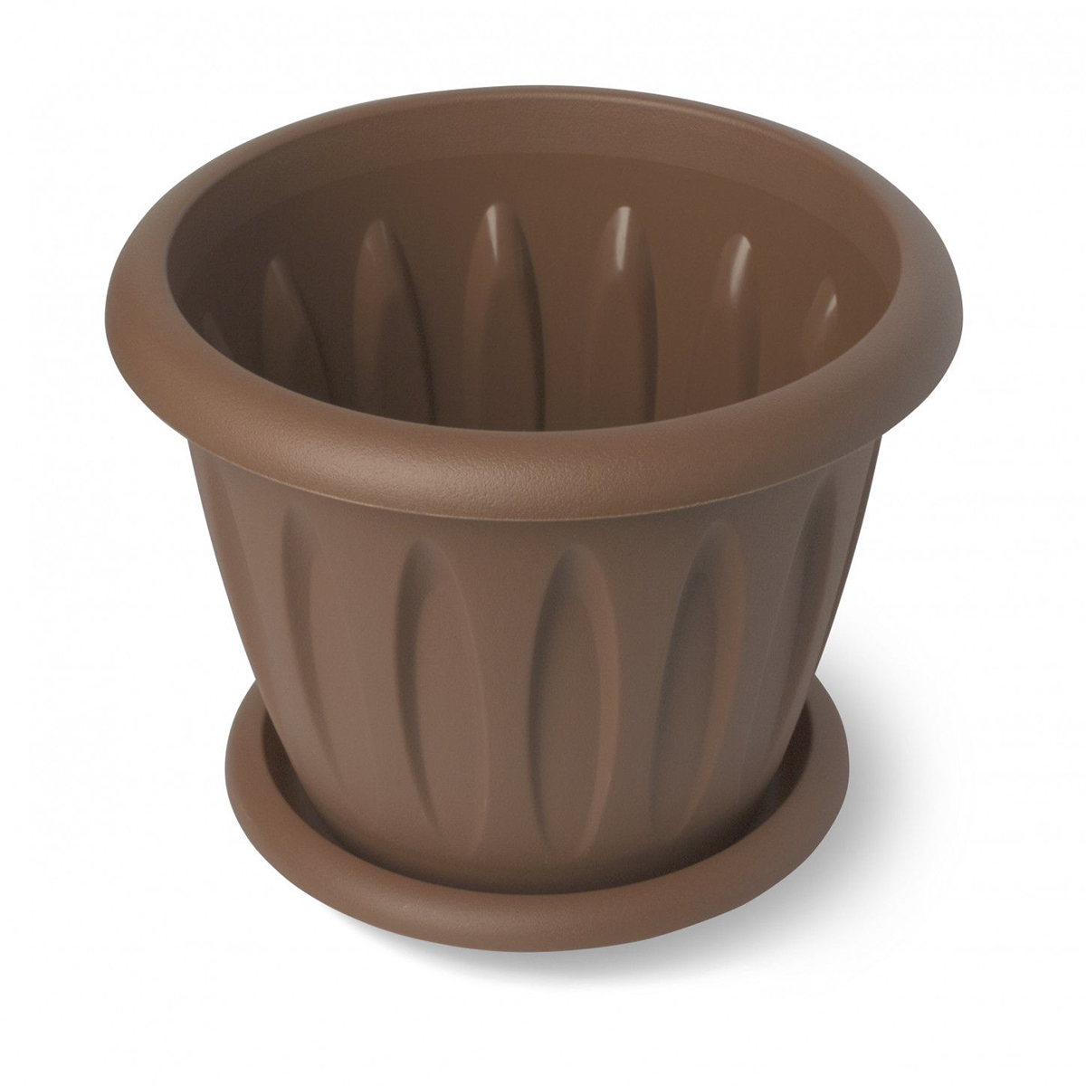 Горшок для цветов "фелиция" 10,4 л  d 320 мм с поддоном (терракотовый) (1/8) "мартика" с106т