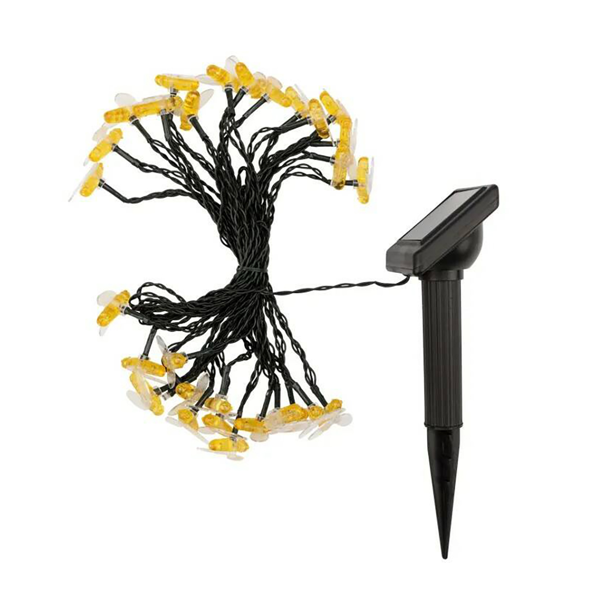 Гирлянда садовая (led) "янтарные пчелы" ip65  10 м, солнеч. батарея (1/24) "lamper" 602-252