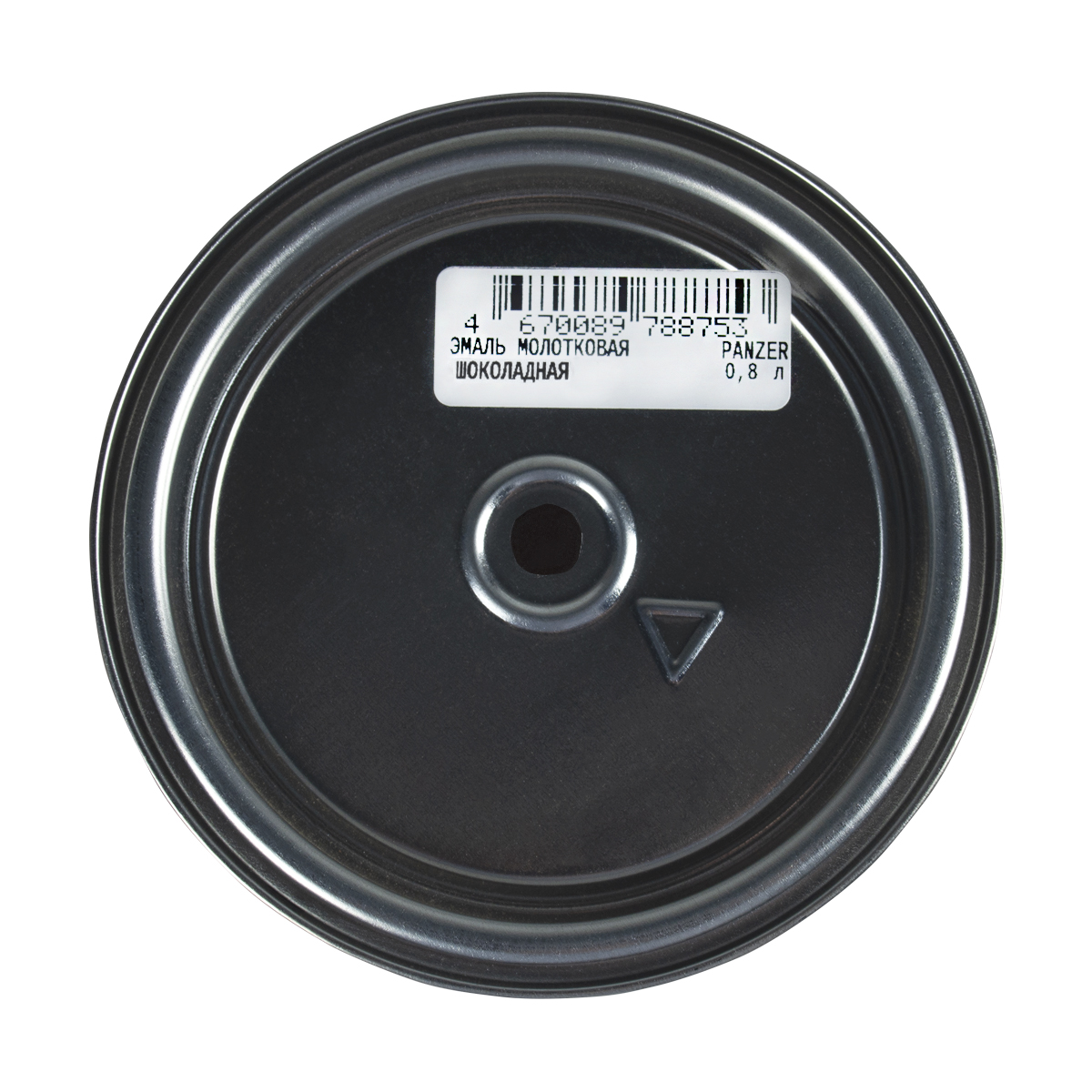 Эмаль универсальная молотковая шоколадная 0,8 л (1/14) "panzer"