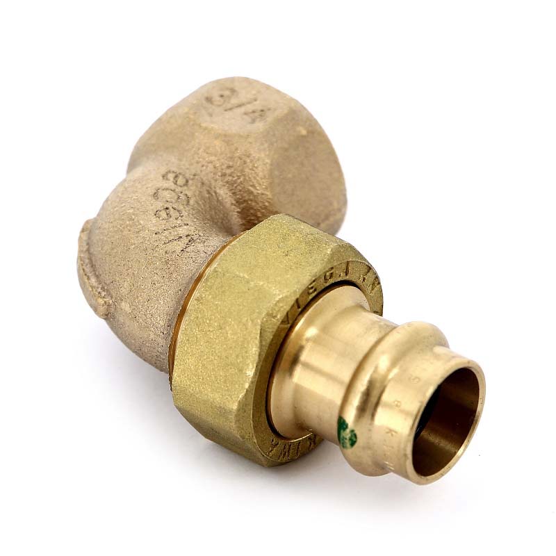 Угол пресс-В 18х3/4' с разъемным соединением и плоской прокладкой Sanpress VIEGA