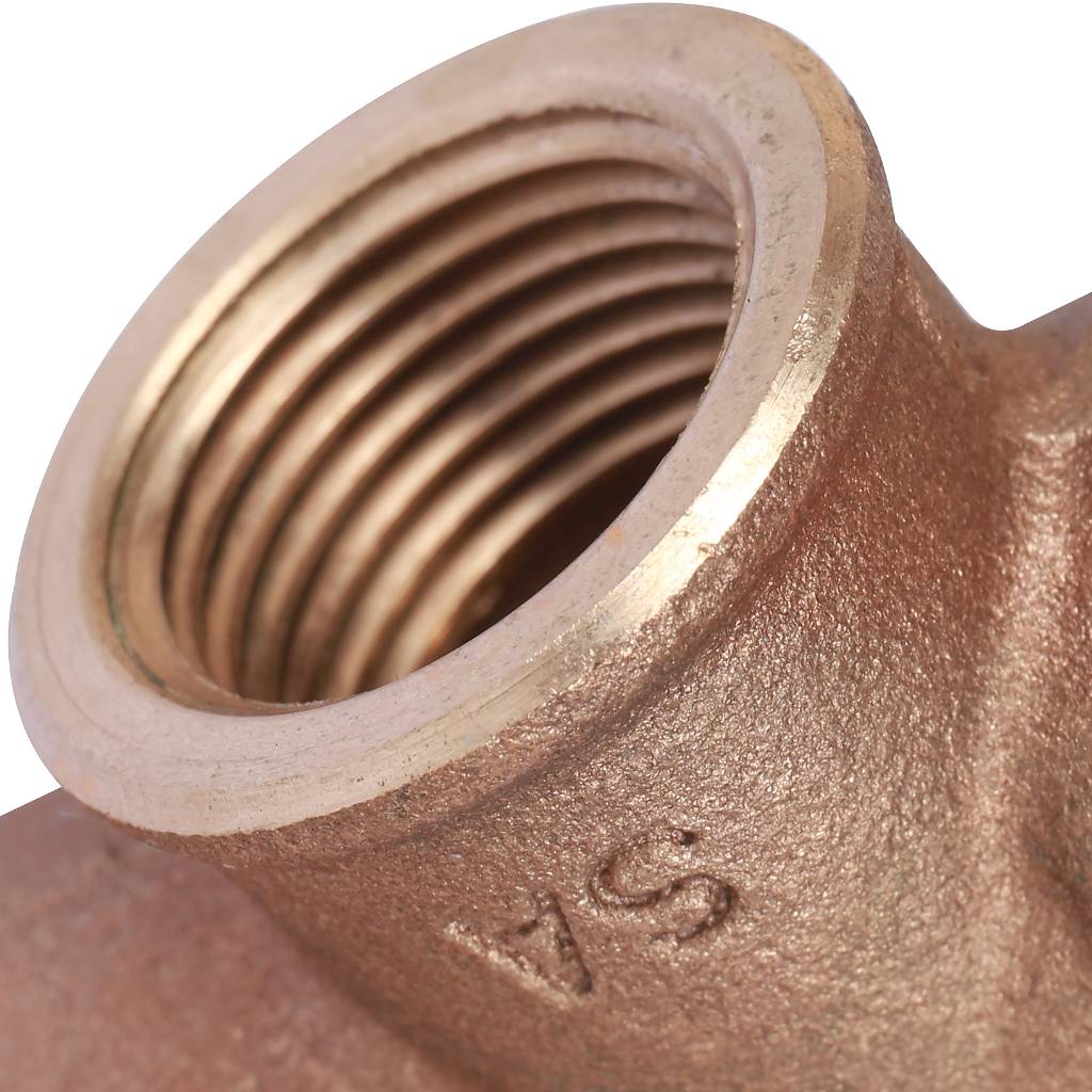 Тройник 22x1/2"x22 переходной под пайку с резьбой (ВР) SANHA бронза 141302212