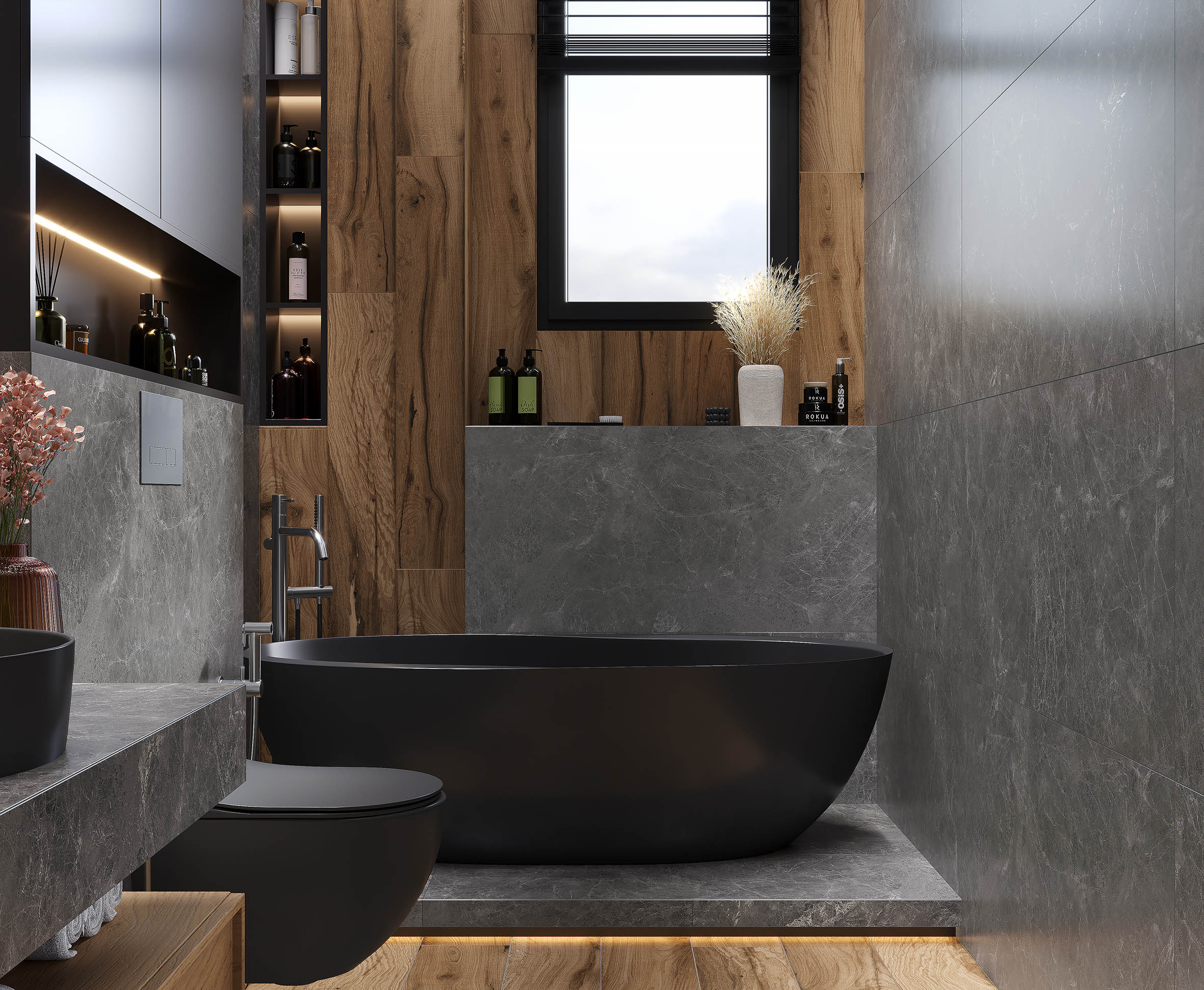 Runa nero керамогранит графитовый матовый структурный 60x120