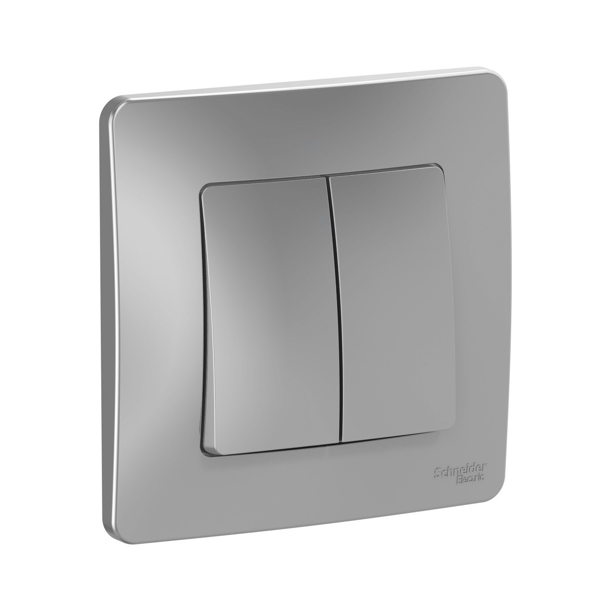 Переключатель "blanca" 2-х кл. 10а, алюминий (1/10/20) "schneider"