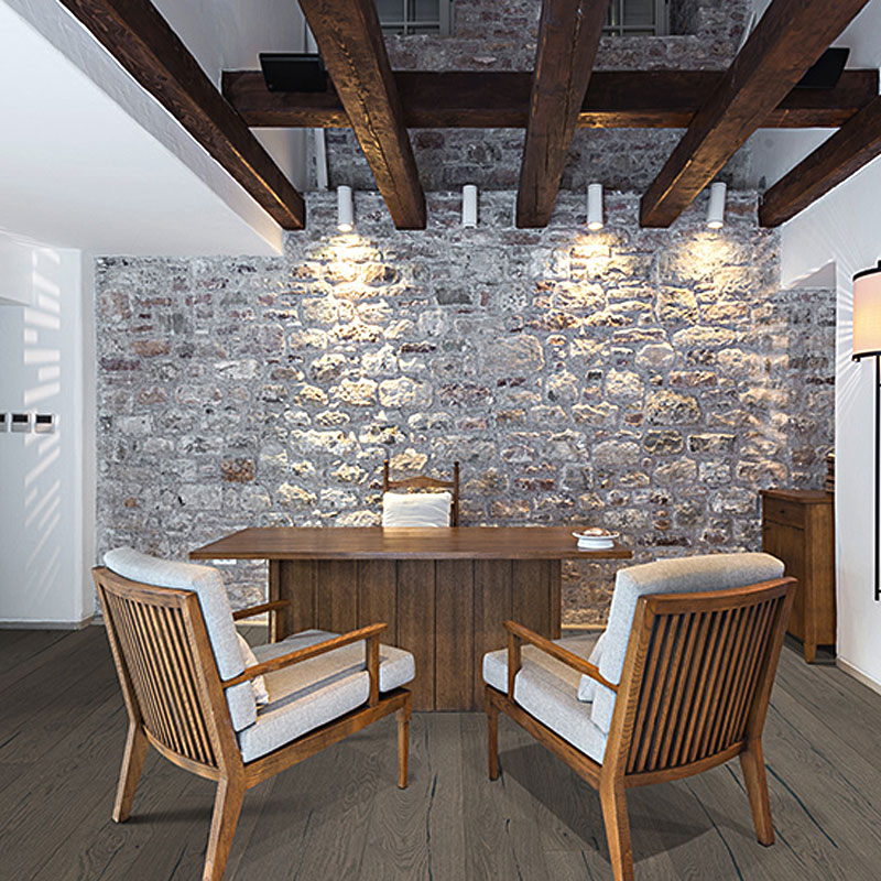 Паркетная доска AUSWOOD HDF 4V Thunder Oak матовый PU лак brushed