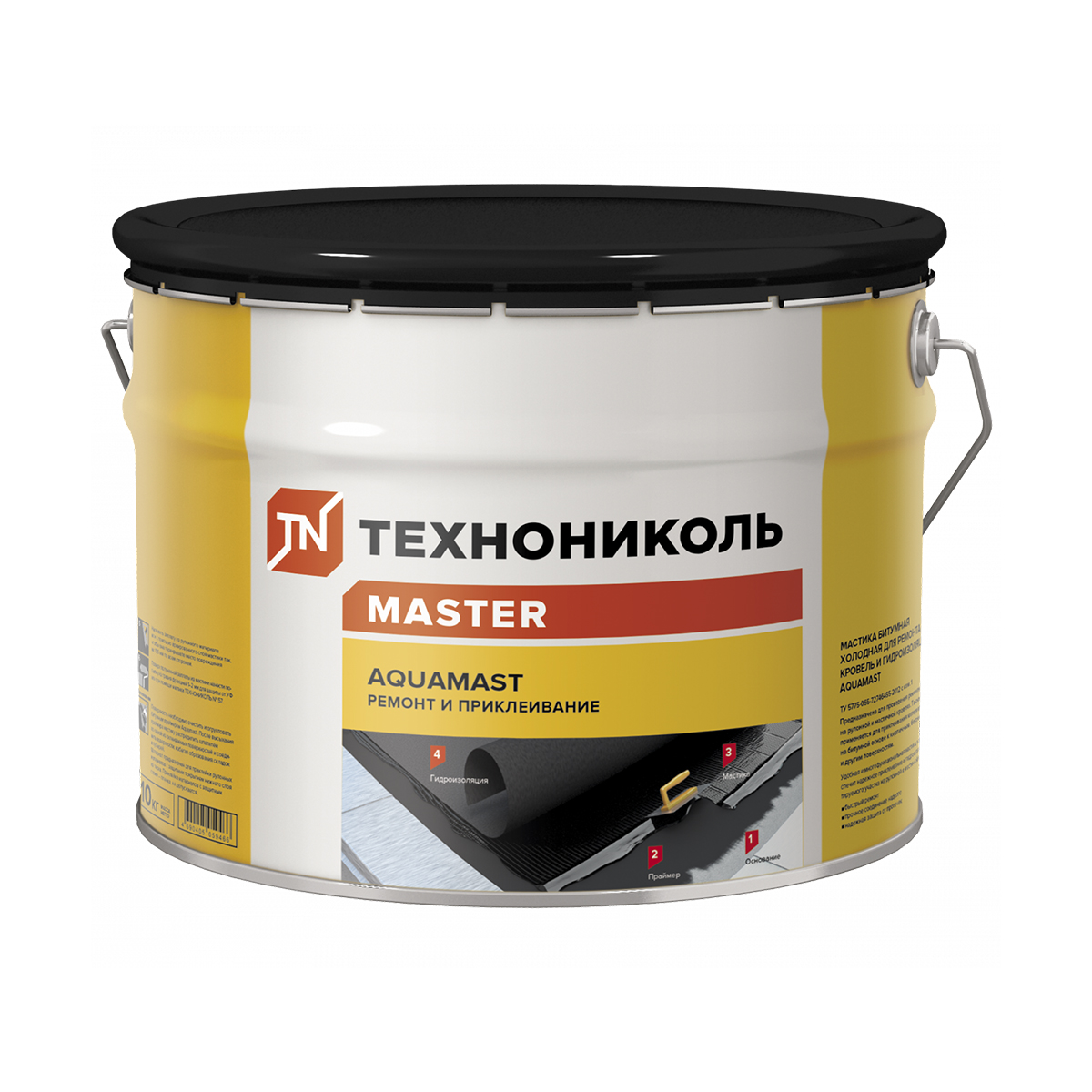 Мастика "aquamast" для ремонта 10 кг (1) "технониколь"
