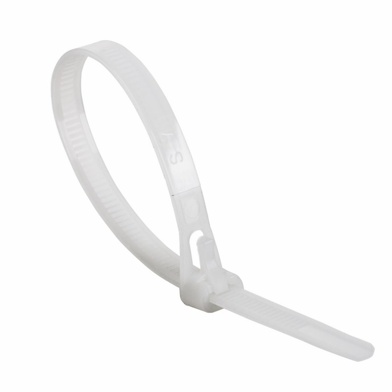 Хомуты нейлон многоразовые 7,5 х 300 мм (набор 100 шт.) белые (1/10/50) "rexant" 07-0309