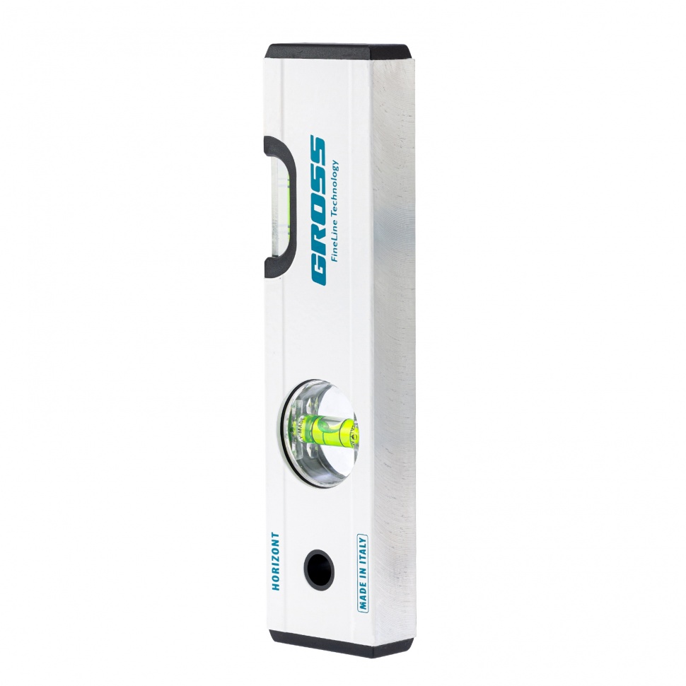 Уровень алюминиевый, 200 мм, фрезерованный, 2 глазка, магнитный// Gross (33669)