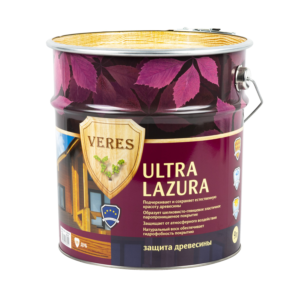 Верес ультра лазура №19 дуб  9 л (1) "veres"