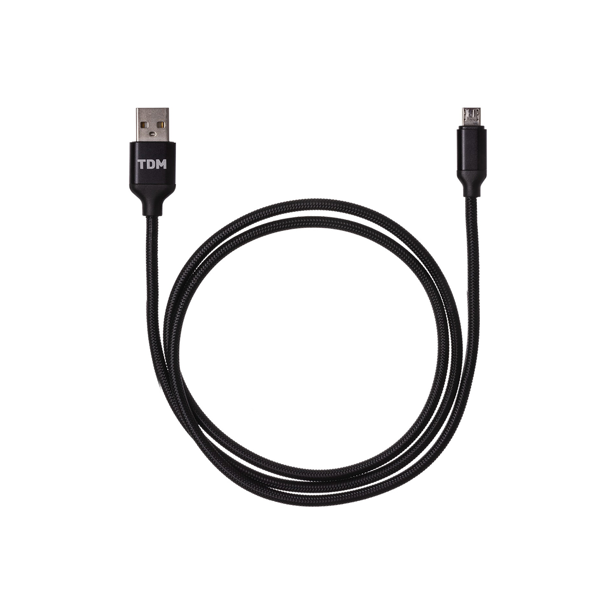 Кабель дк-7 usb-micro usb 1 м в тканевой оплетке (черный) (1/200) tdm sq1810-0307