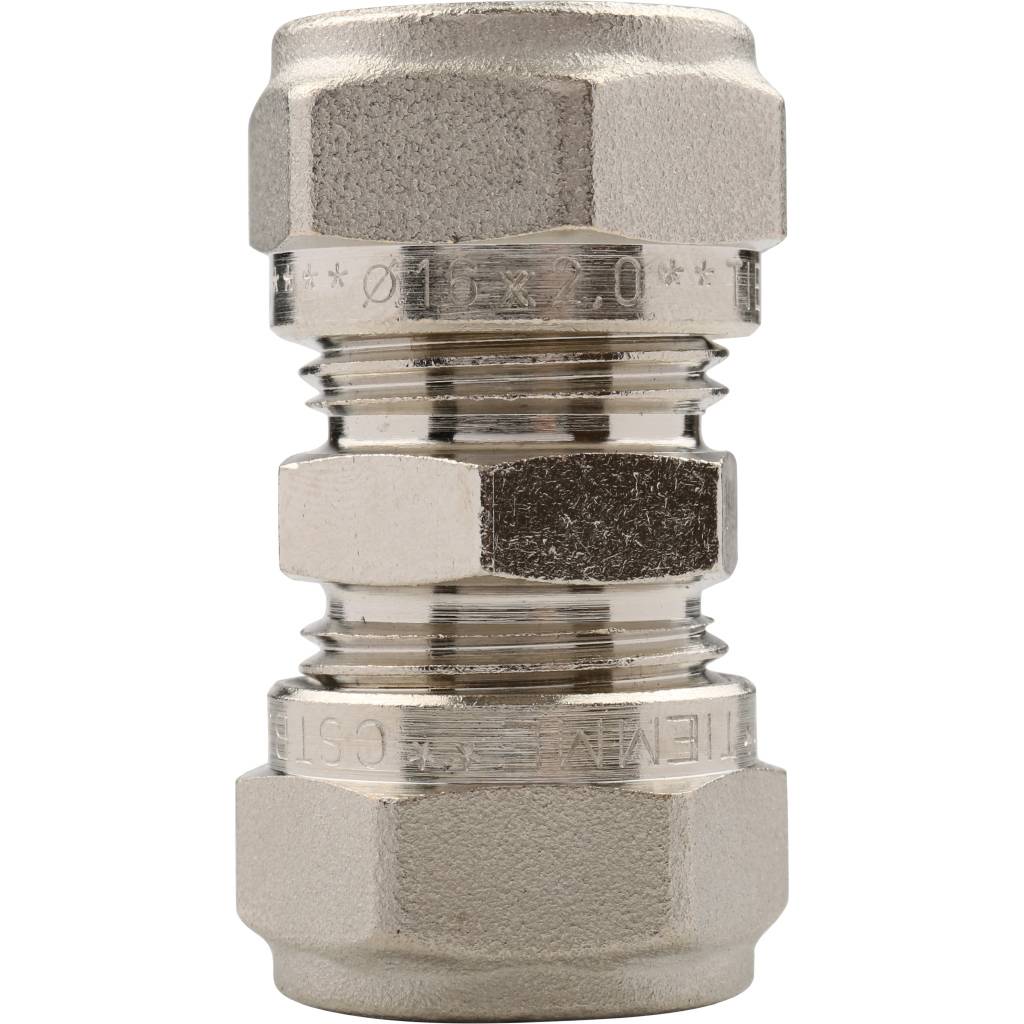 Муфта 16 х 16 под обжим TIEMME для металлопластиковых труб