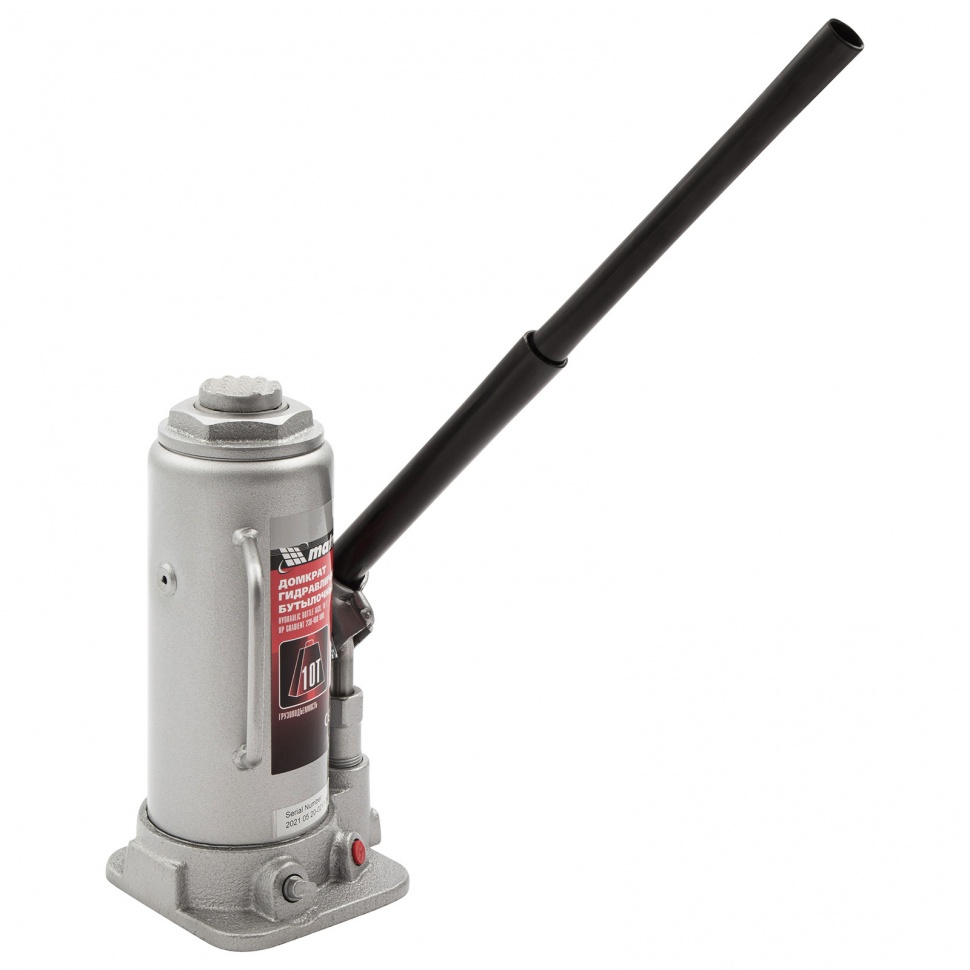 Домкрат гидравлический бутылочный, 10 т, высота подъема 230-460 мм Matrix (50725)