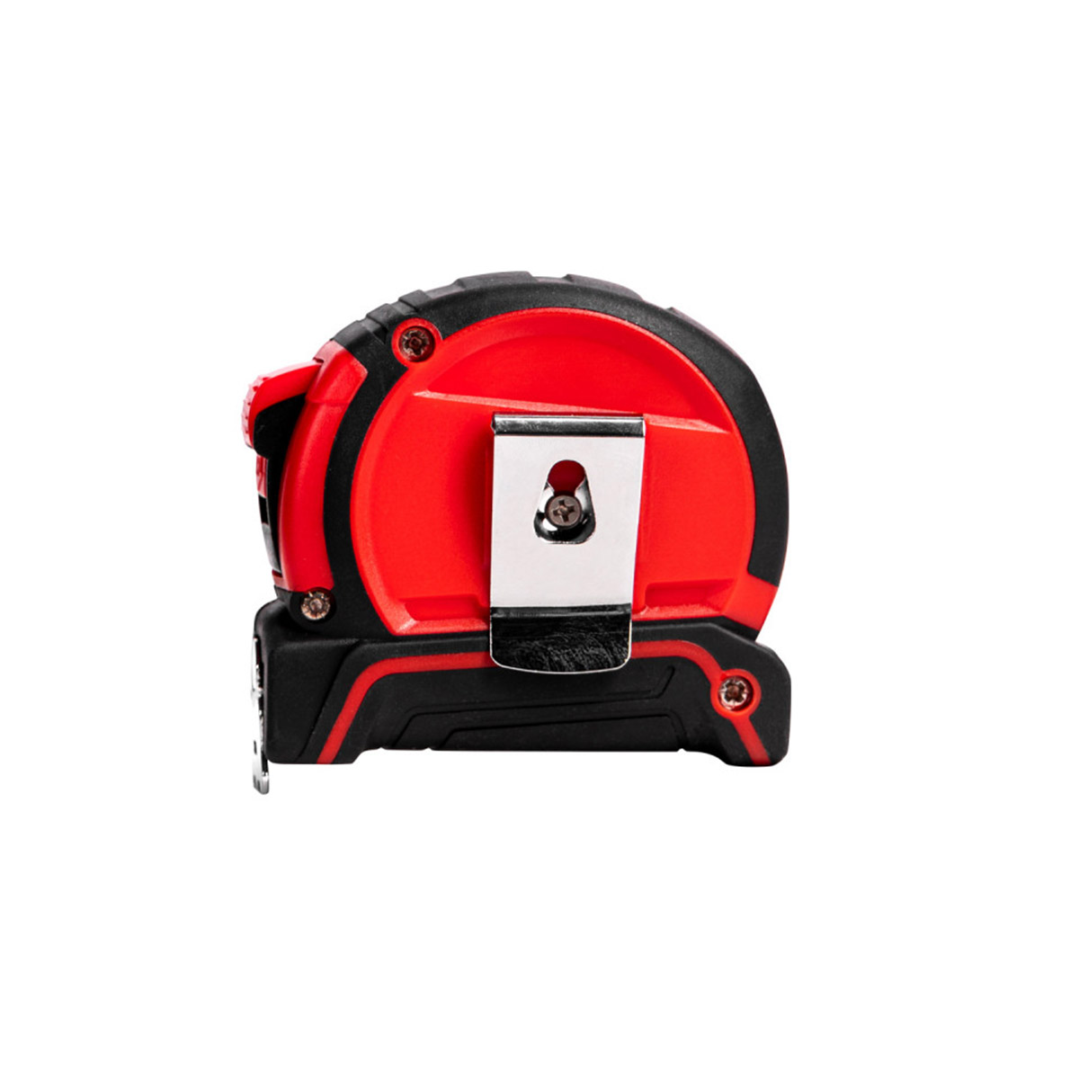 Рулетка с автостопом двухсторонняя шкала 5 м/25 мм обрезин. корпус (1/12/48) "beorol"