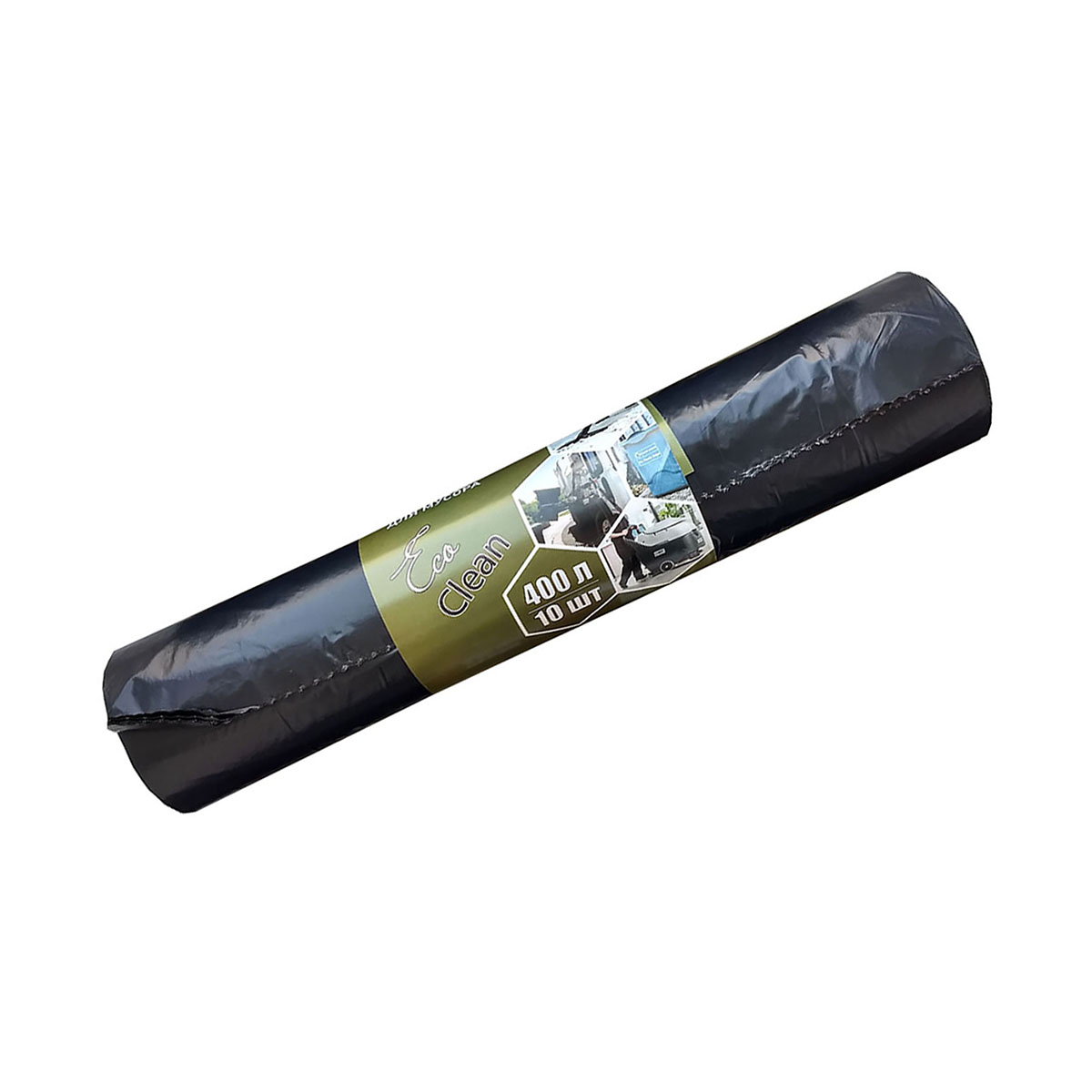 Мешки для мусора "ecoclean"  400 л  рулон 10 шт. (45 мкм) (1/8) концепция быта