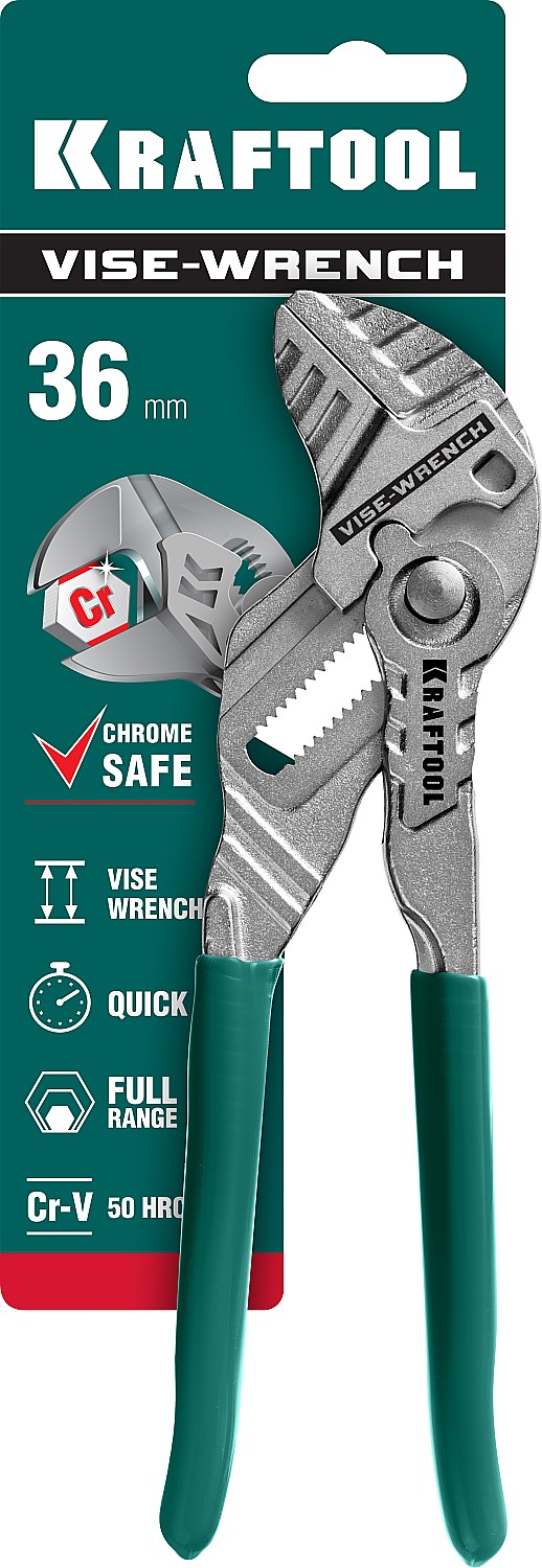 KRAFTOOL Vise-Wrench, 180 мм, клещи переставные-гаечный ключ (22063)