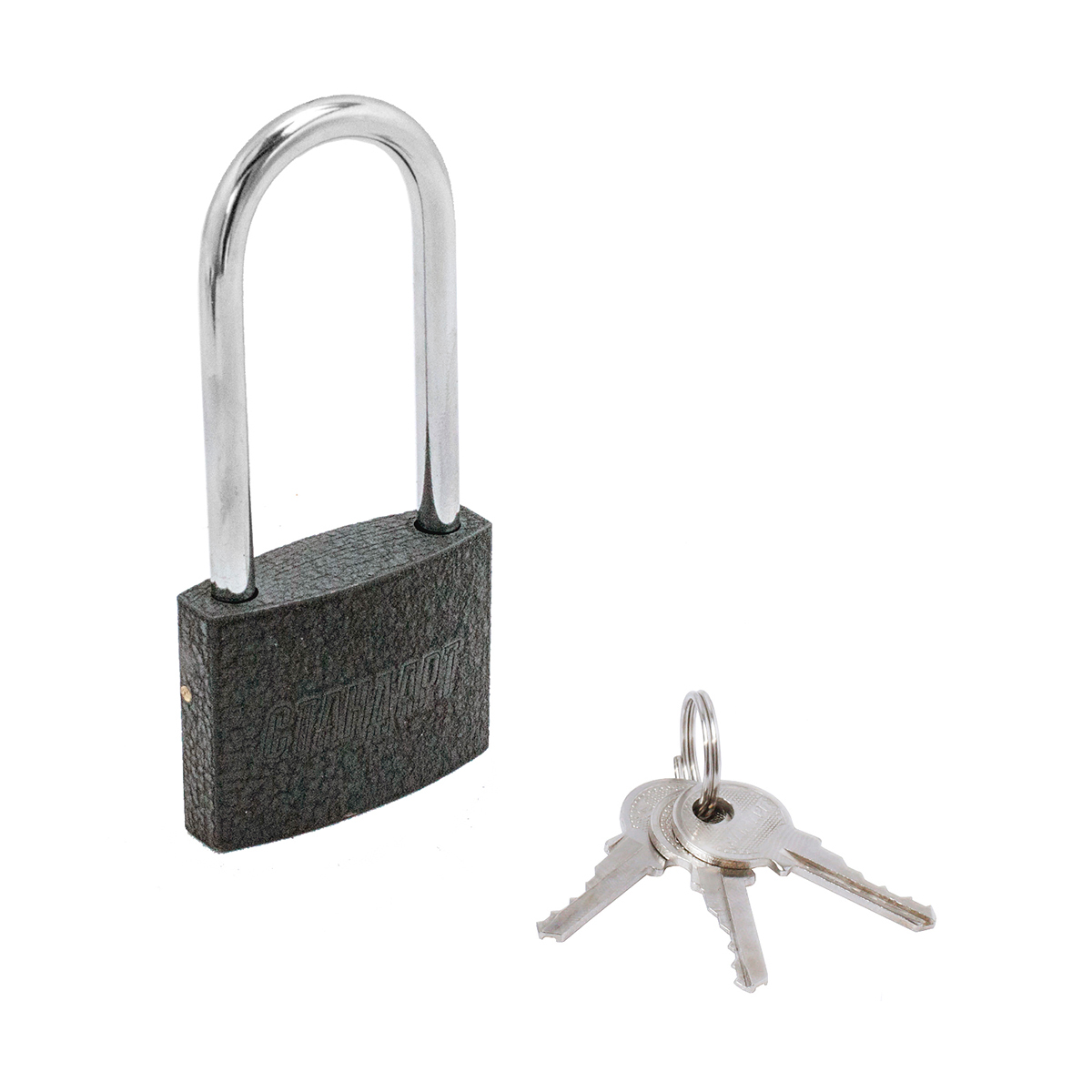 Замок навесной hg-350l  6 мм (3 ключа, длинная дужка) (1/20/160) "стандарт"