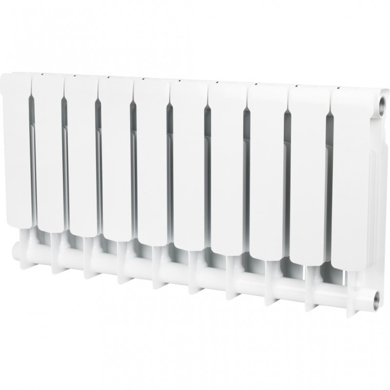 Радиатор STOUT Space 350 мм 10 секций, биметал. (боковое подключение) на 13,4 кв.м.