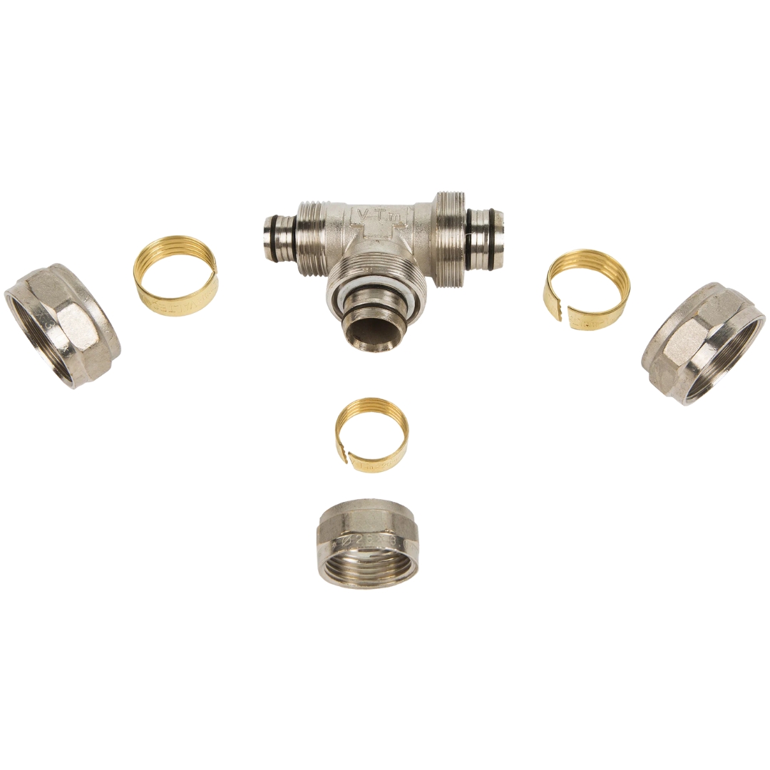 Тройник обжимной для металлополимерных труб 32 х 32 х 26 мм VALTEC