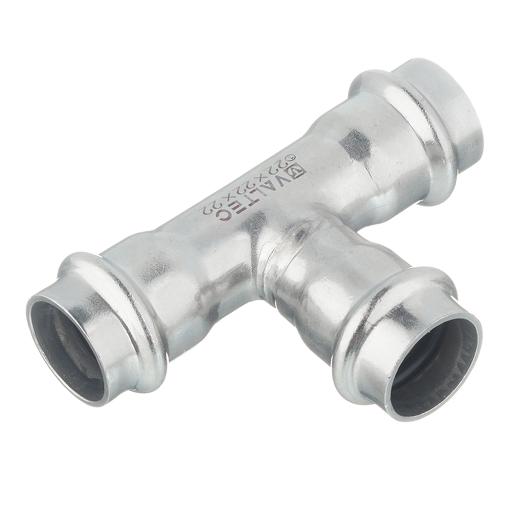 Тройник пресс 22 х 22 х 22 мм нержавеющая сталь VALTEC