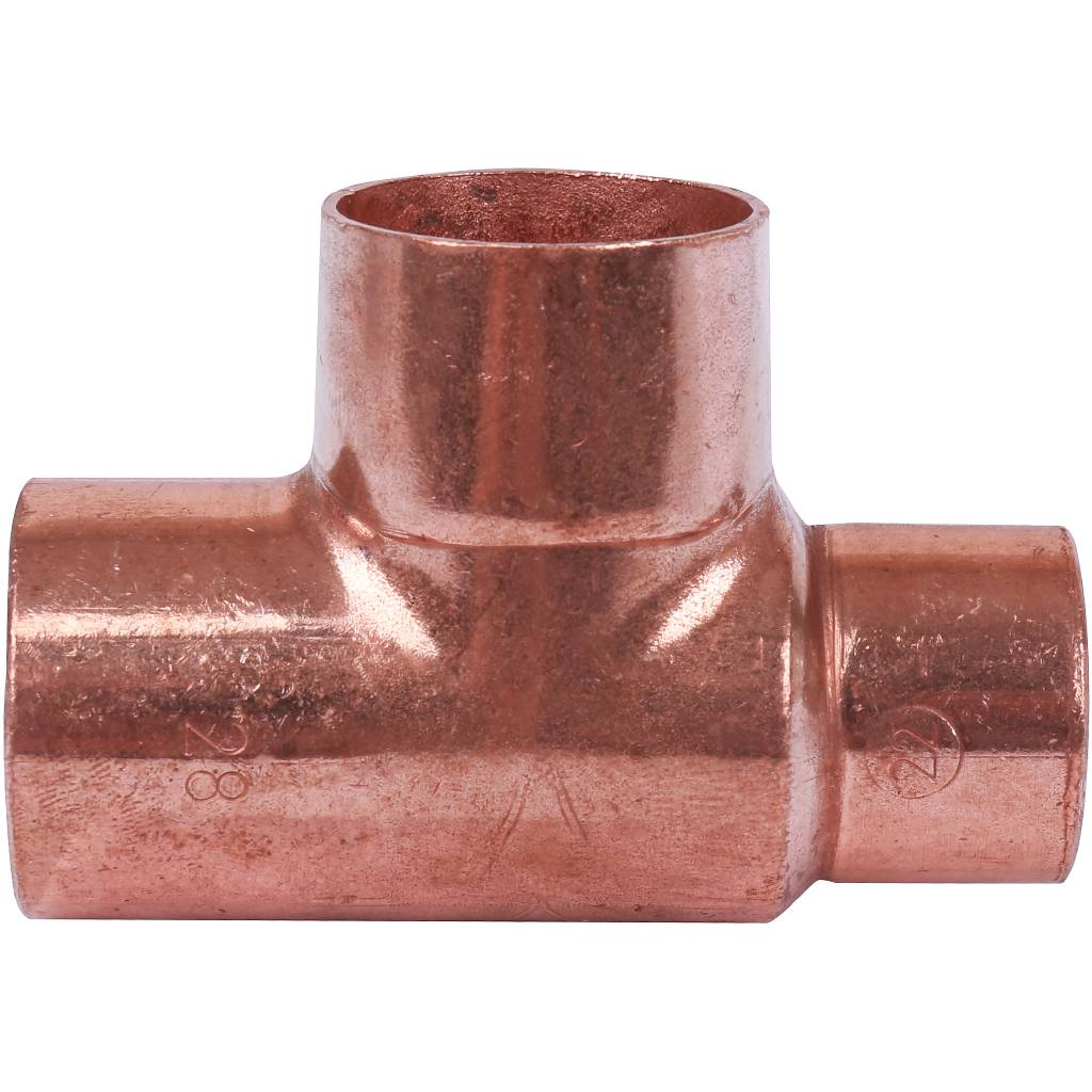 Тройник переходной 28х28х22 мм медный под пайку SANHA 15130282822