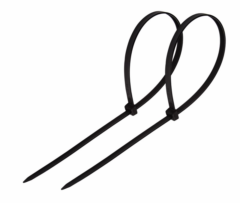 Хомуты нейлон 7,6 х 400 мм (набор 100 шт.), черные (1/5/25) "rexant" 07-0401-8