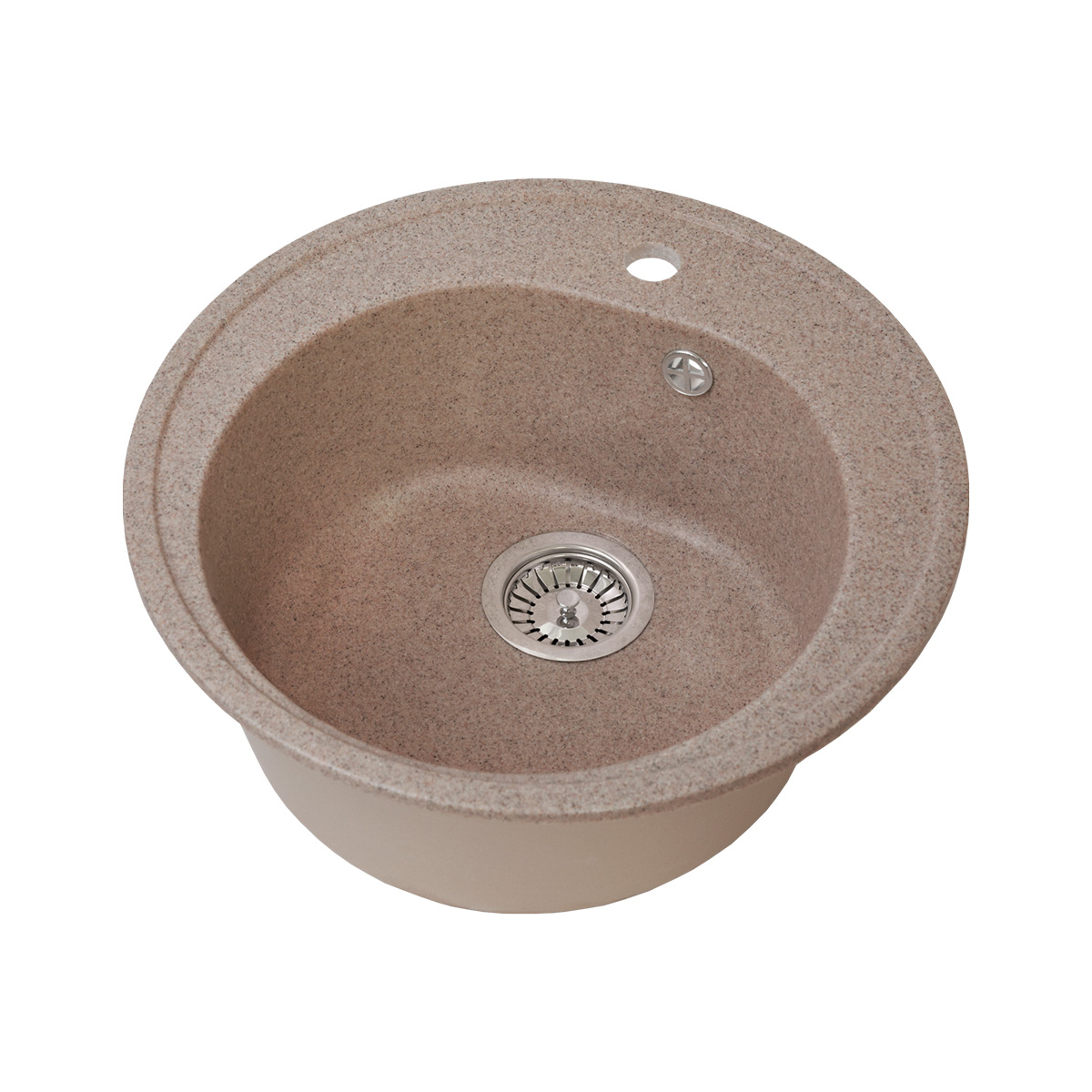 Мойка для кухни врезная искуств. камень gs-08-307 d-505 мм терракот "granstones"