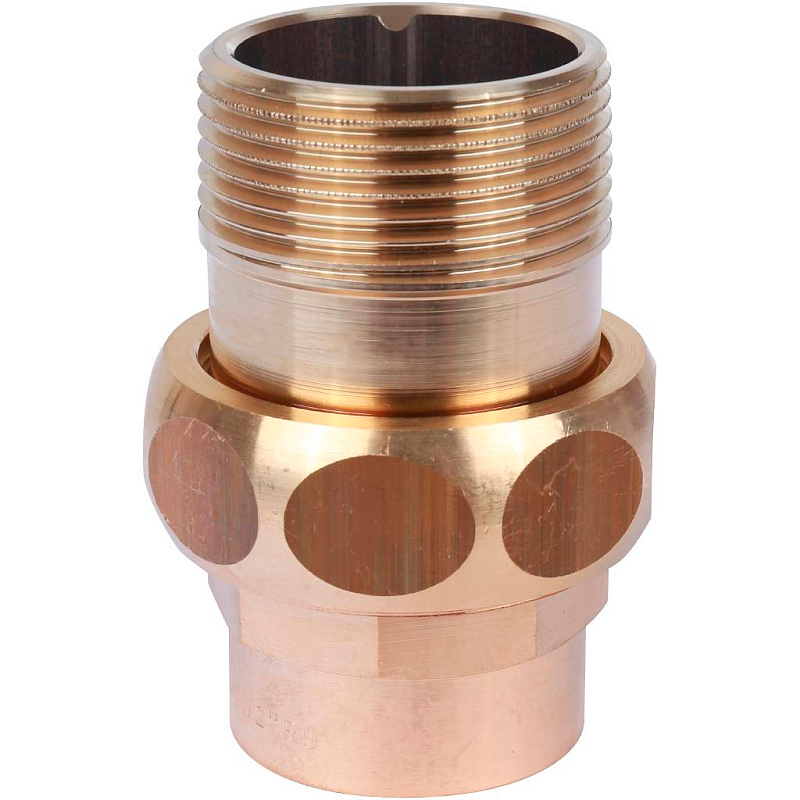 Американка (сгон) 54x2" НР самоуплотняющаяся под пайку бронзовая SANHA 14341542