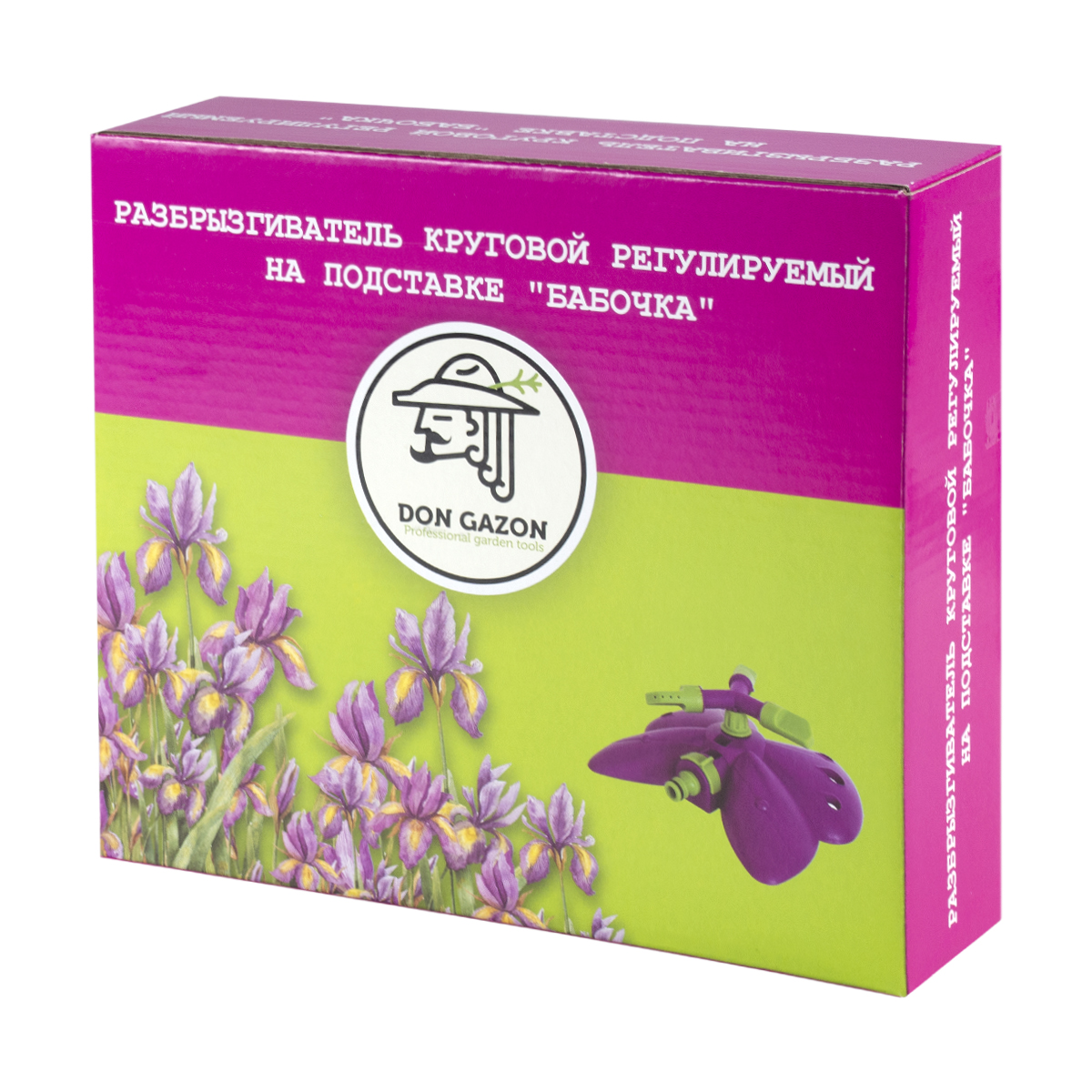 Разбрызгиватель "бабочка" круговой регулир. на подставке (1/12/48) "don gazon" 096-8107