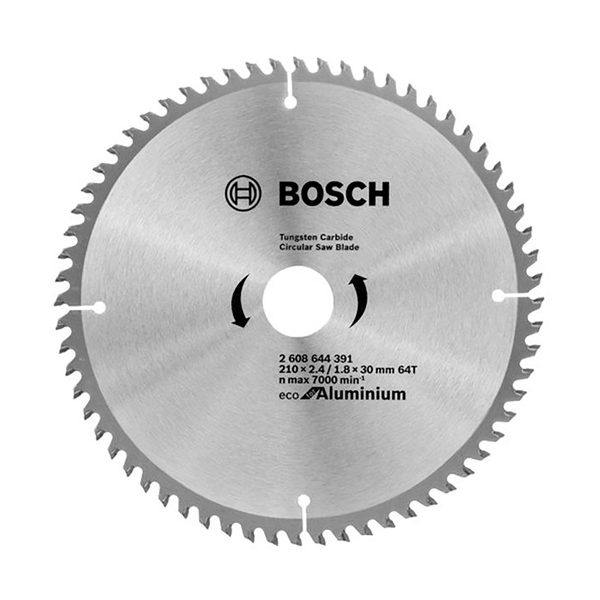 Диск пильный по металлу "eco for aluminium" 210 x 30 мм, 64 зуба (1) "bosch" 2608644391
