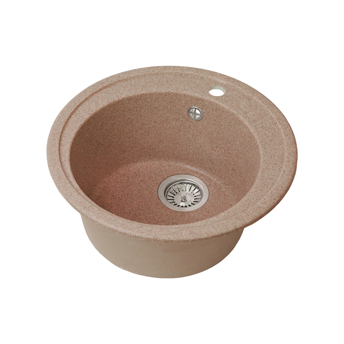 Мойка для кухни врезная искуств. камень gs-02-307 d-500 мм терракот "granstones"