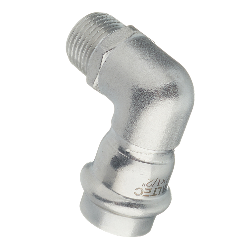 Угол H-пресс 22 х 1/2" нержавеющая сталь VALTEC