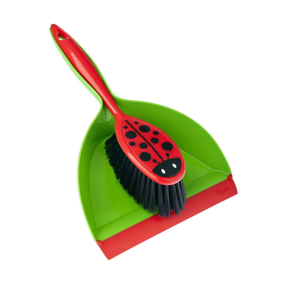 Комплект для уборки "ladybug" (щетка-сметка + совок) (1/6) "vigar" 3186