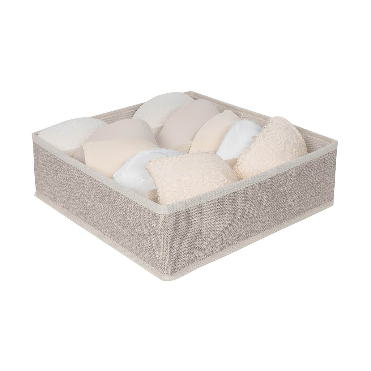 Органайзер для белья "linen" 32*32*10 см, 5 секций (1/48) "eg"