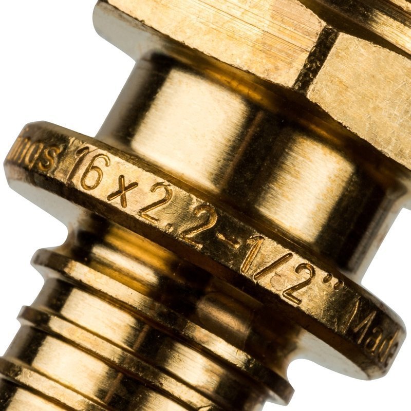 Муфта НР 16 x 1/2" аксиальная для труб PE-X STOUT