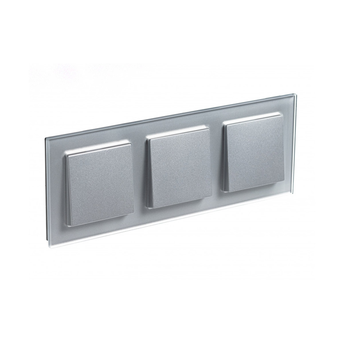 Рамка "atlasdesign nature" 3-х местн. универс., стекло, алюминий (1/6/12) "schneider"