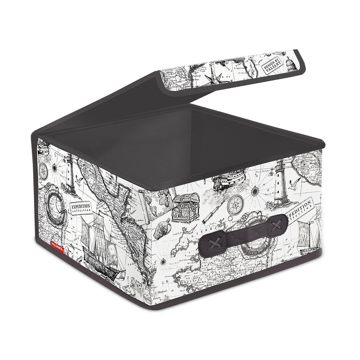 Короб для хранения "expedition" 28*30*16 см с крышкой (1/24) "valiant" ex-box-ls