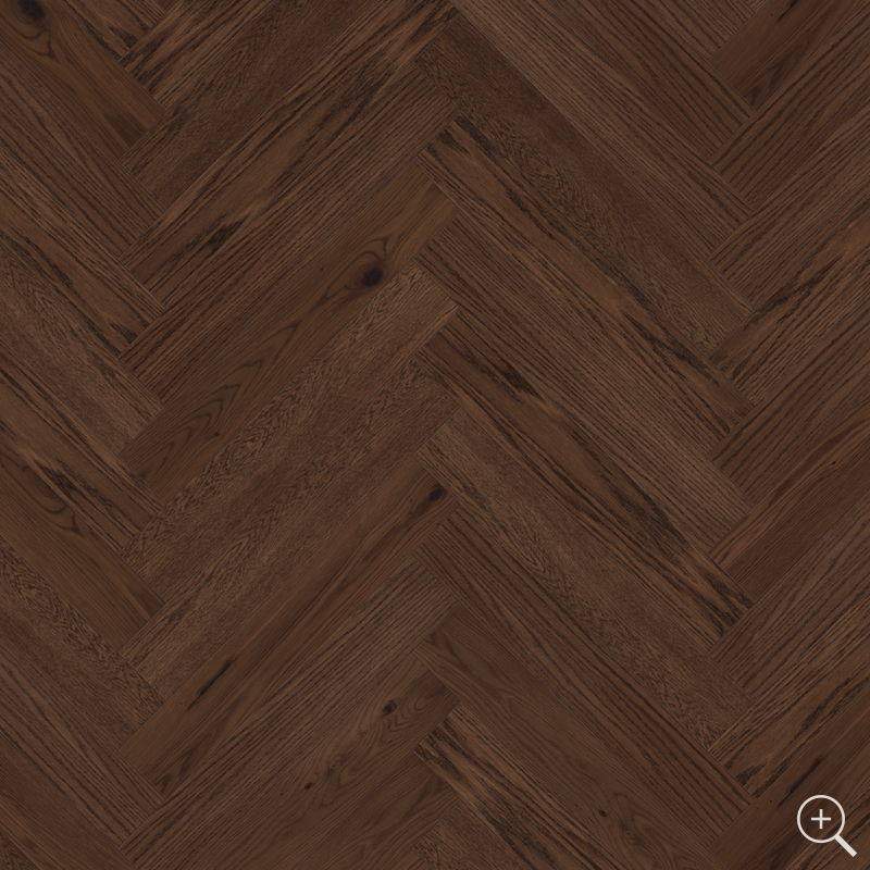 Coswick Английская ёлка 3-х слойная T&G шип-паз (90°) 1171-3217 Молочный Шоколад (Порода: Дуб)