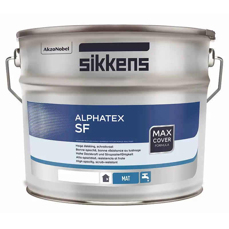 SIKKENS ALPHATEX SF краска для стен и потолков, матовая, белая (10л)