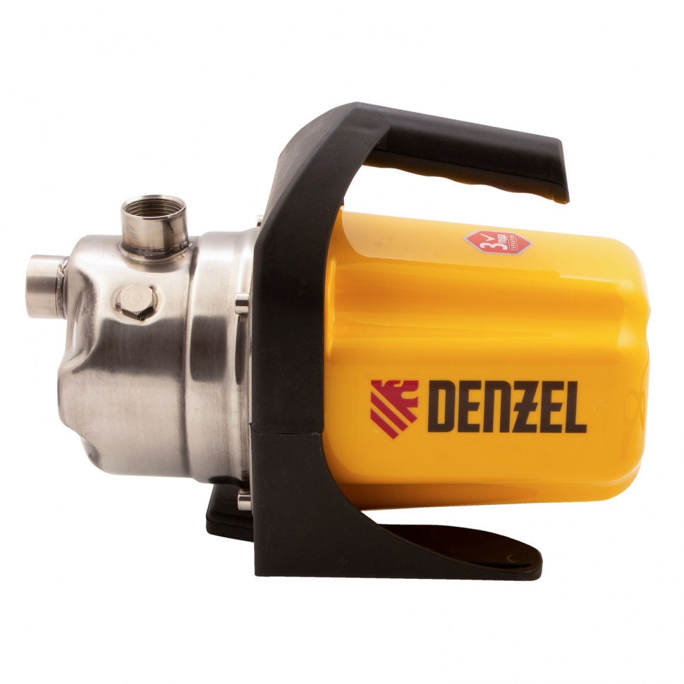 Садовый поверхностный насос GP 1000Х, 1000 Вт, 3500 л/ч, подъем 44 м, нержавейка Denzel (97202)