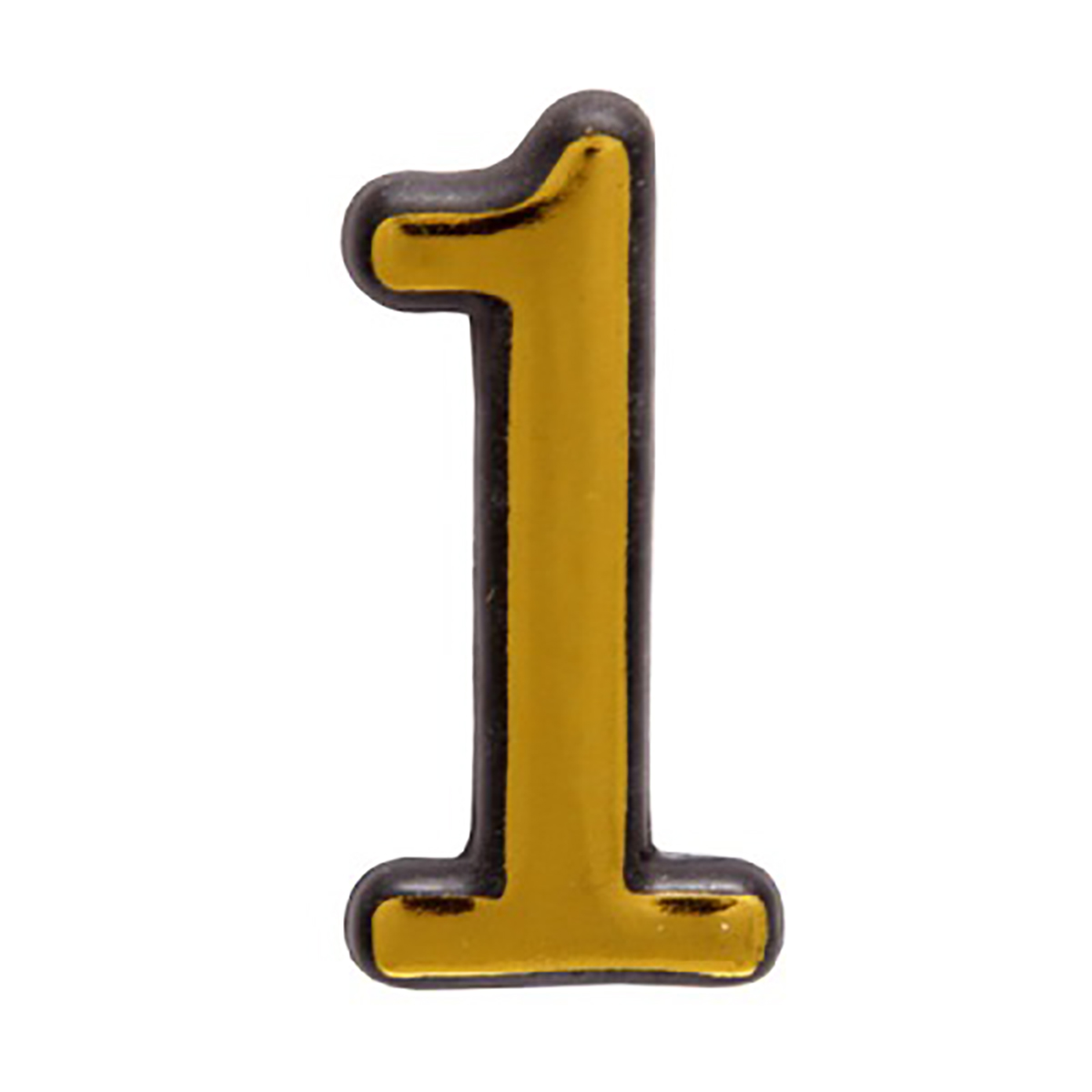 Цифра дверная "1" пластик золото (20/600) "аллюр"