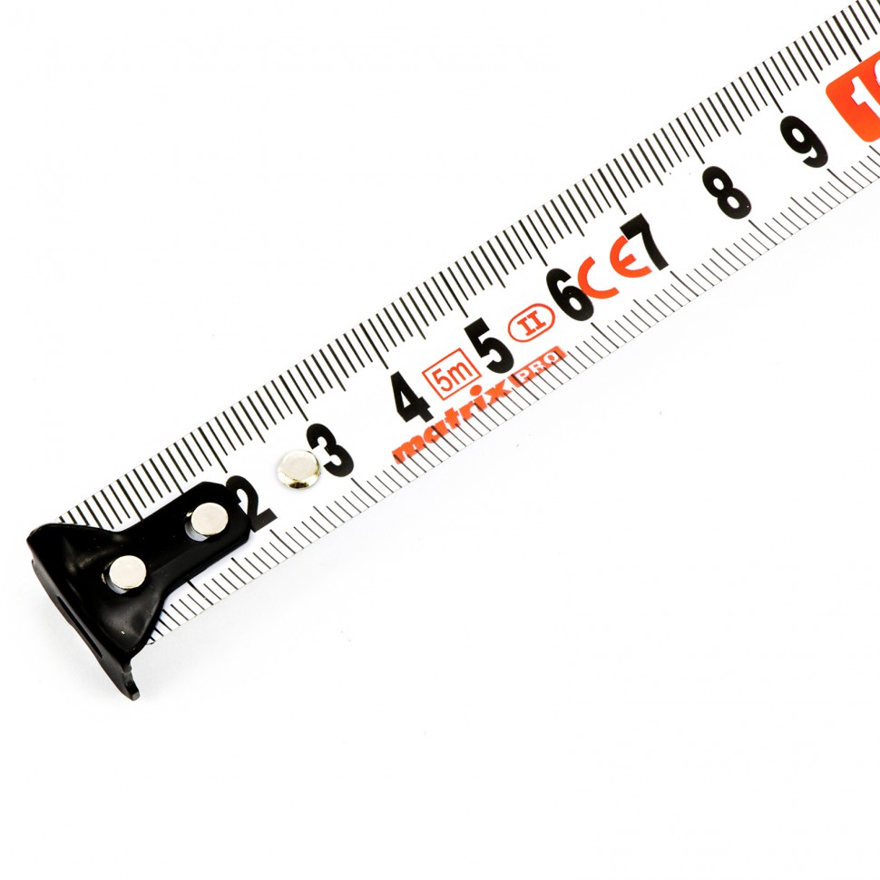 Рулетка Autostop, 5 м х 19 мм, двухкомпонентный корпус, автоматическая фиксация, Pro Matrix (32551)