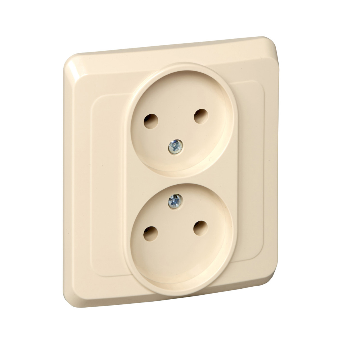 Розетка "этюд" 2-х местн. 16а, кремовый (1/20/120) "schneider"