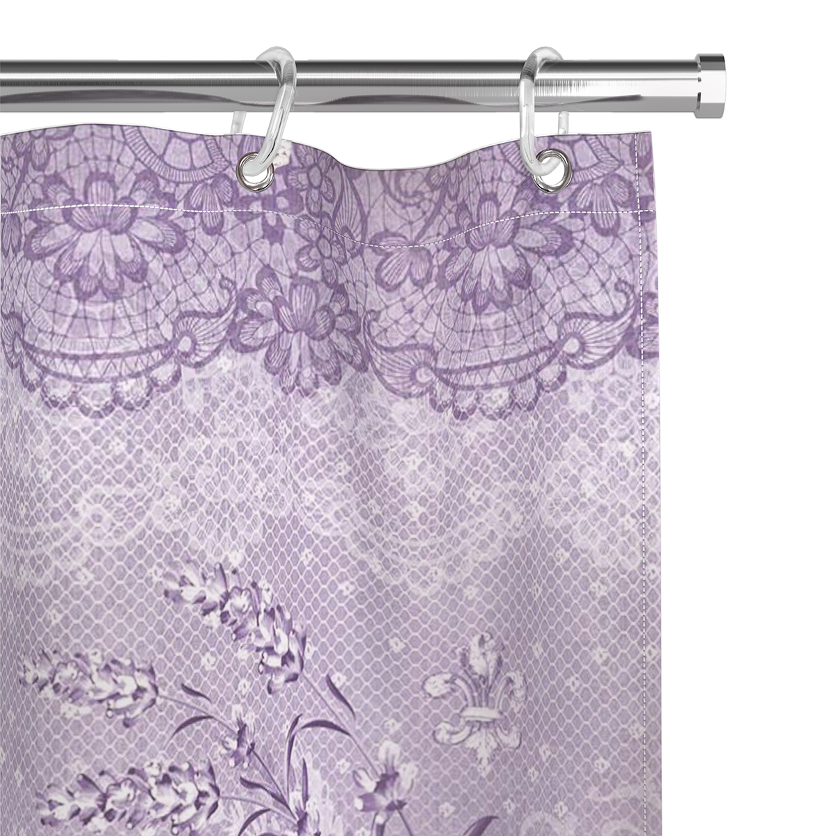 Штора для ванной 180*180 см (полиэстер) "lavande elegant" (1/24) "valiant" lv-e-1818