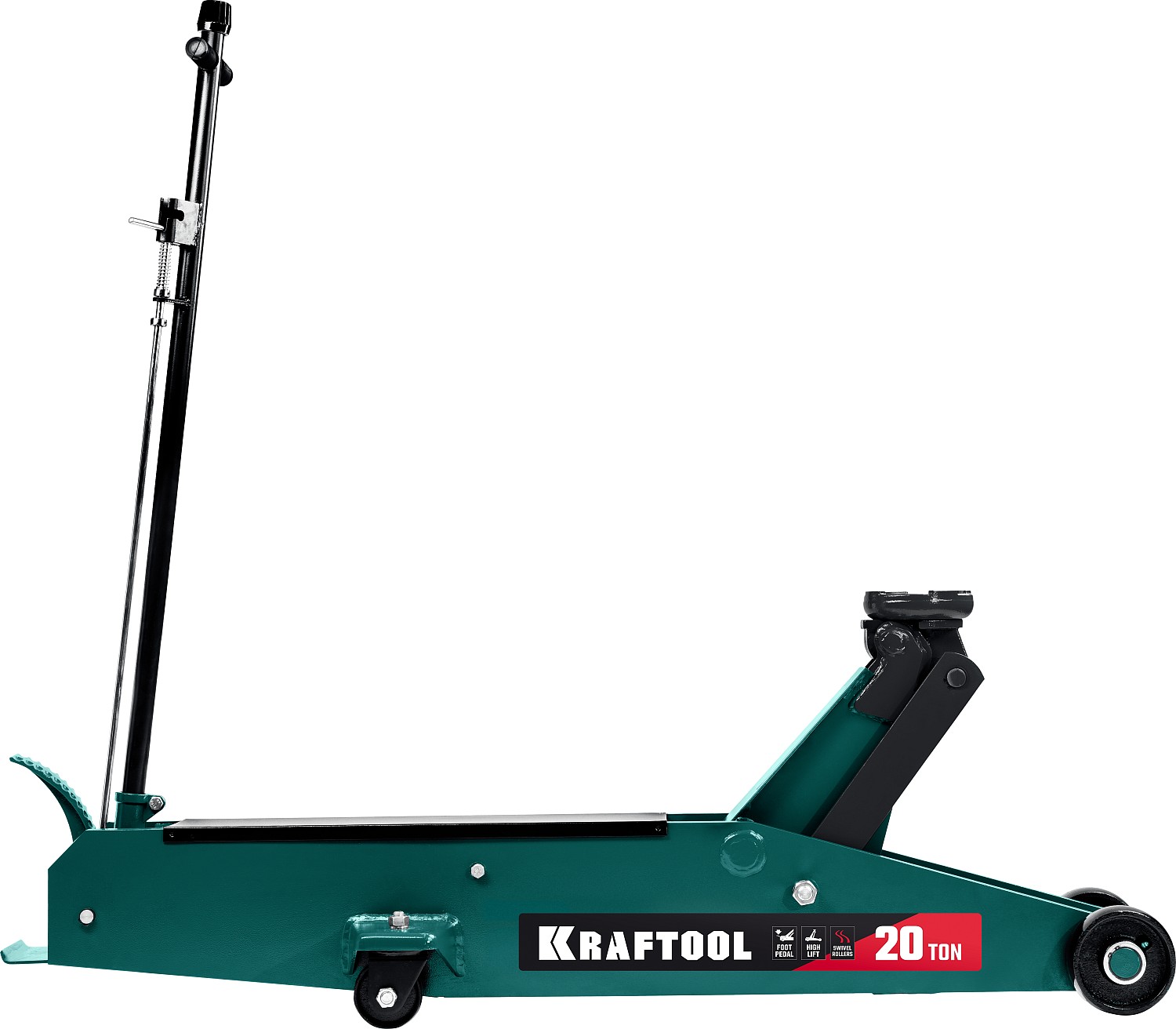 KRAFTOOL HIGH-LIFT, 20 т, 220 - 680 мм, для тяжелой техники, подкатной домкрат (43455-20)