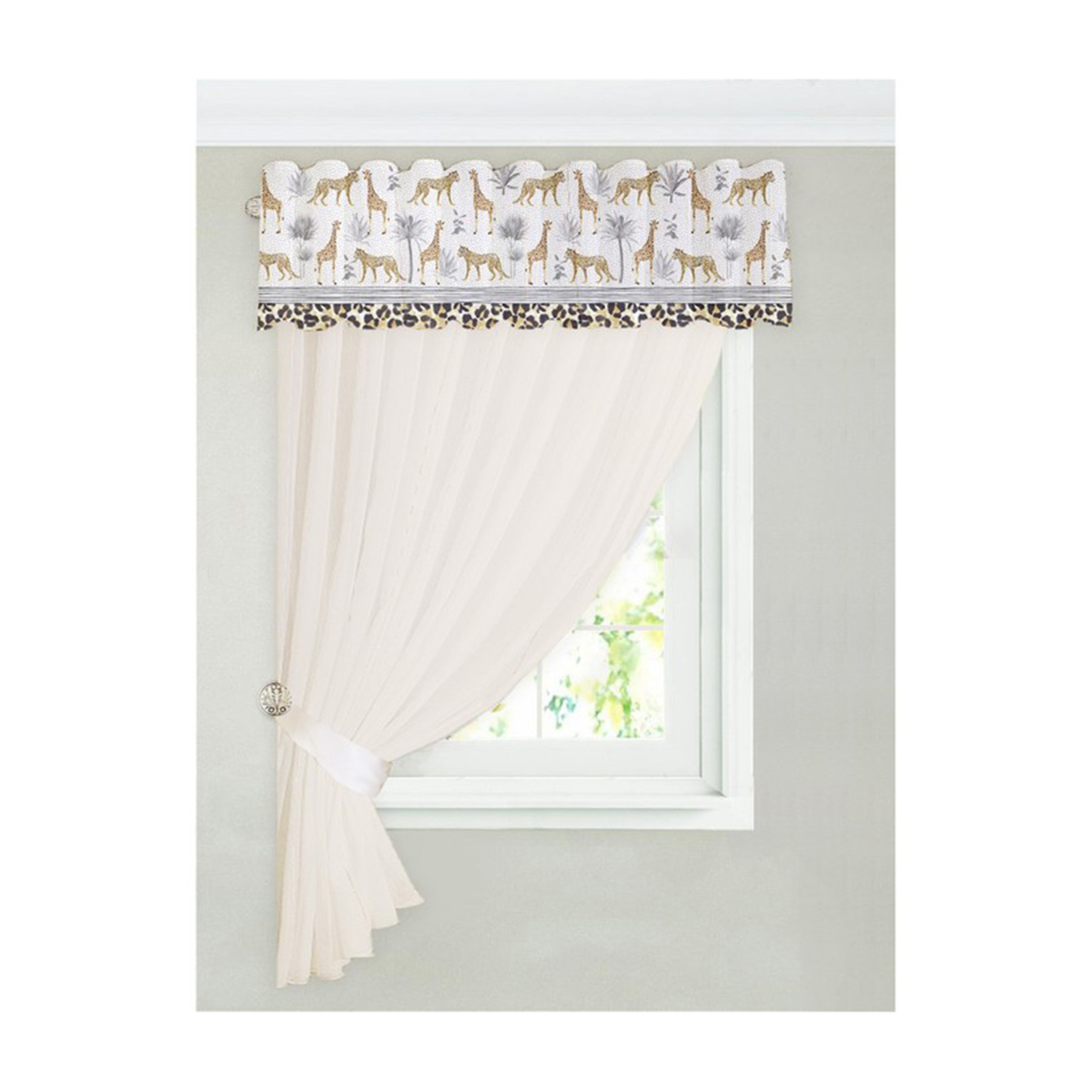 Тюль с подхватом и ламбрекеном "beautiful kitchen" 250*200 см, вуаль (1) "этель" 4665409