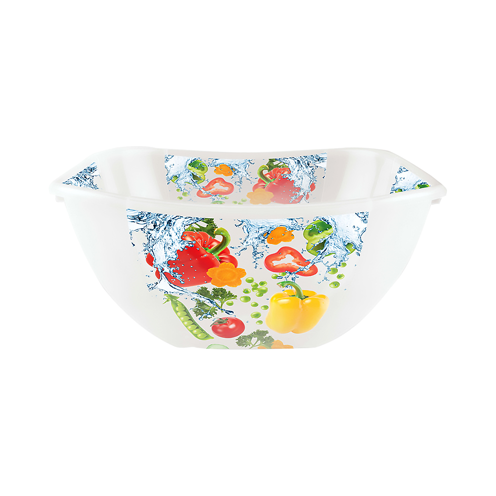 Миска 3 л с декором (1/28) "бытпласт"