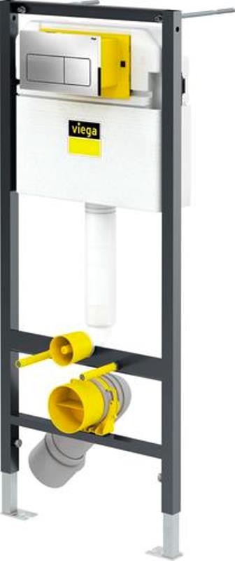 Модуль Prevista Dry для подвесного унитаза 112 см Viega 771973 + 678630 + 773717 хром, не для P Dry