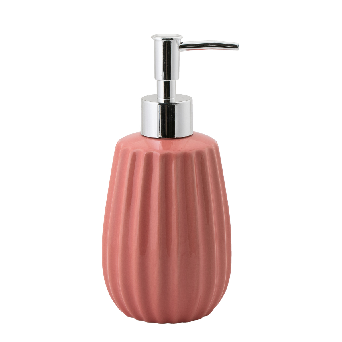 Дозатор для жидкого мыла "roya" керамика (коралловый) (1/12) "swensa" swtk-8054crl-a